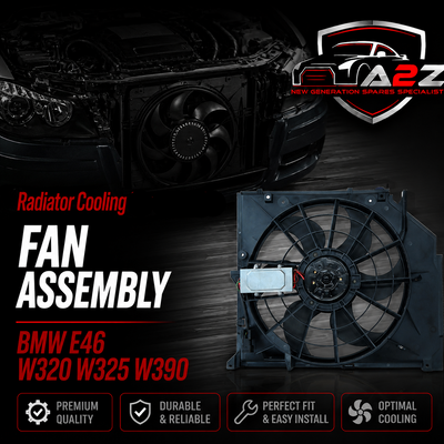 Radiator Cooling Fan Assembly 17117510617 Compatible With BMW E46 W320 W325 W390