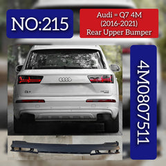 Rear Bumper Upper Black 4M0807511  4M0807511GRU Compatible With AUDI Q7 2016 Tag No.215