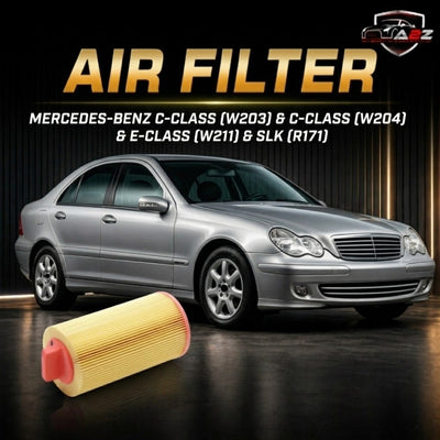 Air Filter 2710940204 & A2710940204 E472L Compatible With MERCEDES-BENZ C-CLASS (W203) & C-CLASS (W204) & E-CLASS (W211) & SLK (R171) Tag : 25