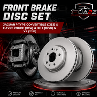 Front Brake Disc Set C2C25337 C2D61074 T2R5939 Compatible With JAGUAR F-TYPE Convertible (X152) & F-TYPE Coupe (X152) & XF I (X250) & XJ (X351)