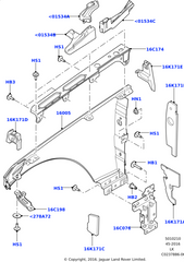 Fender Brackets Set  Right LR045798 & Left LR045799 Compatible With Land Rover Range Rover Sport - L494 (2014-2017) Tag No.3207