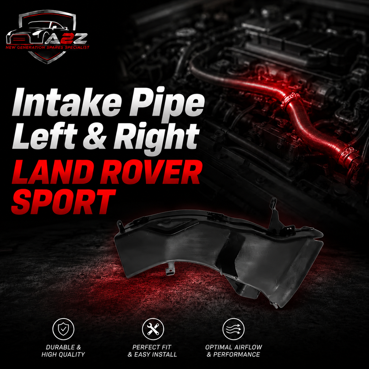 Intake Pipe Left LR168718 & Right LR168720 Compatible With LAND ROVER SPORT