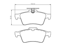Rear Brake Pad C2C27271 2413701 P59042 Compatible With JAGUAR XF I X250 & XJ X351