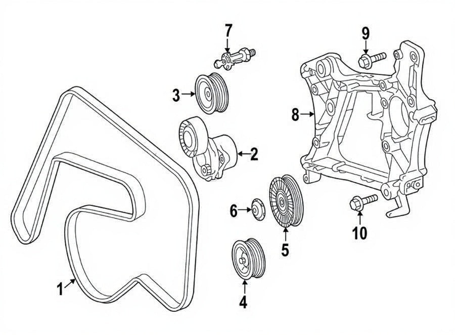 Belt Tensioner With Pulley 6512001570 6512002170 Compatible With MERCEDES-BENZ C-CLASS (W204) & CLS (C218) & E-CLASS (W212) & GLE (W166) & M-CLASS (W166)