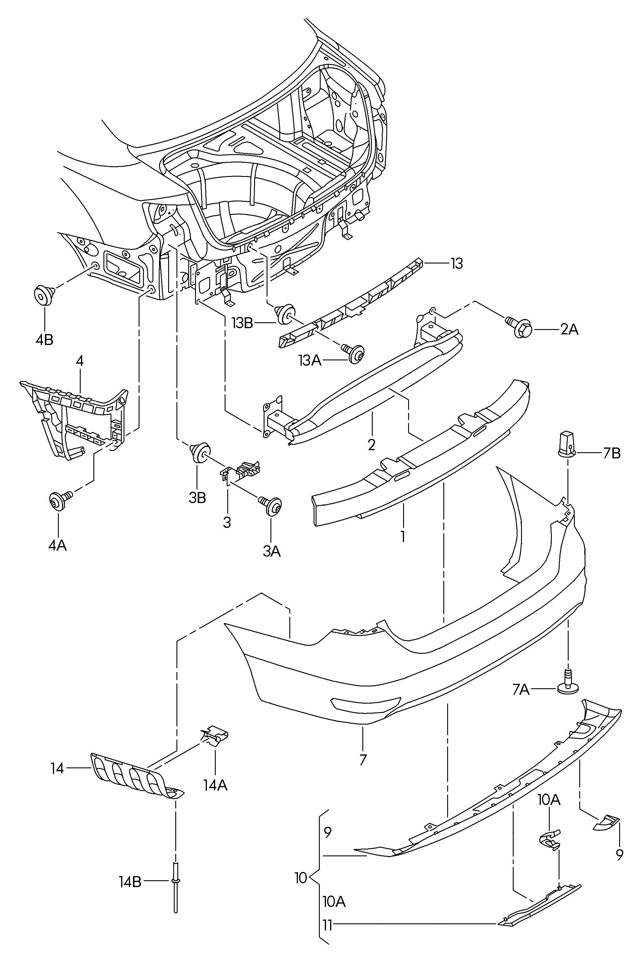Rear Bumper Bracket Left 5C6807393 Right 5C6807394 Compatible With Volkswagen  For JETTA Tag No.285