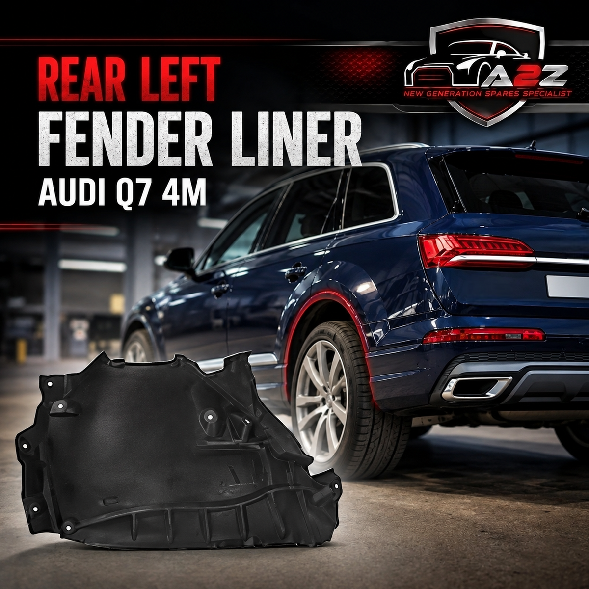 Rear Left Fender Liner 4M0821192H Compatible With AUDI Q7 4M Tag-FEA-26