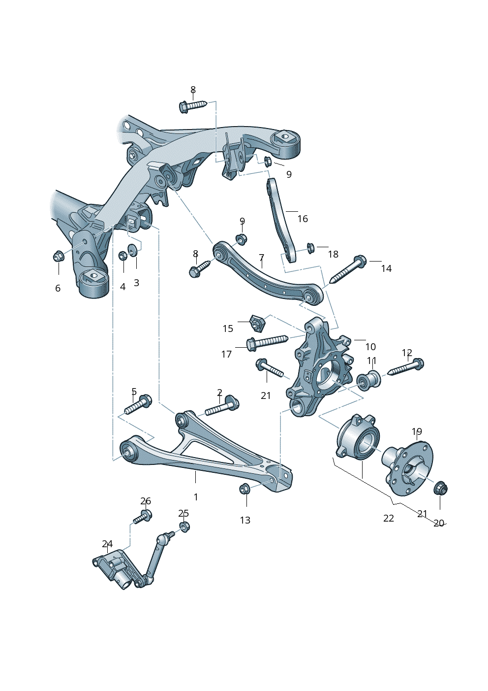 Air Suspension Height Level Sensor 7P0616571  Compatible With VW TOUAREG (7P5, 7P6)