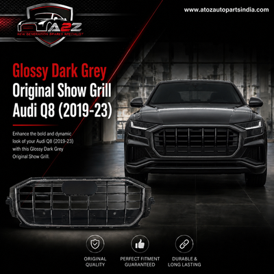 Glossy Dark Grey Original Show Grill Compatible With Audi = Q8 (2019-23) Tag NO.261