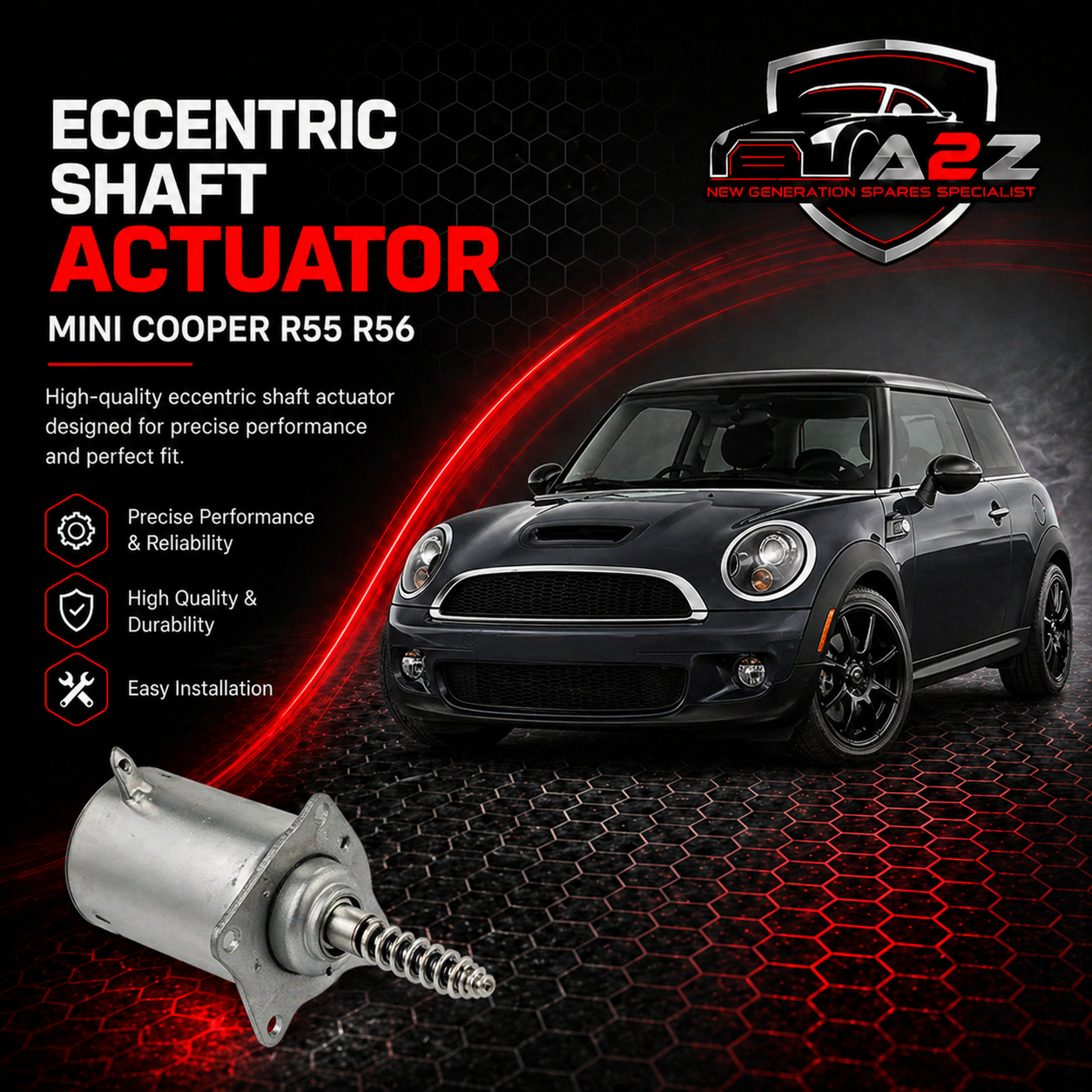 Eccentric Shaft Actuator 11377533905 Compatible With MINI Cooper R55 R56