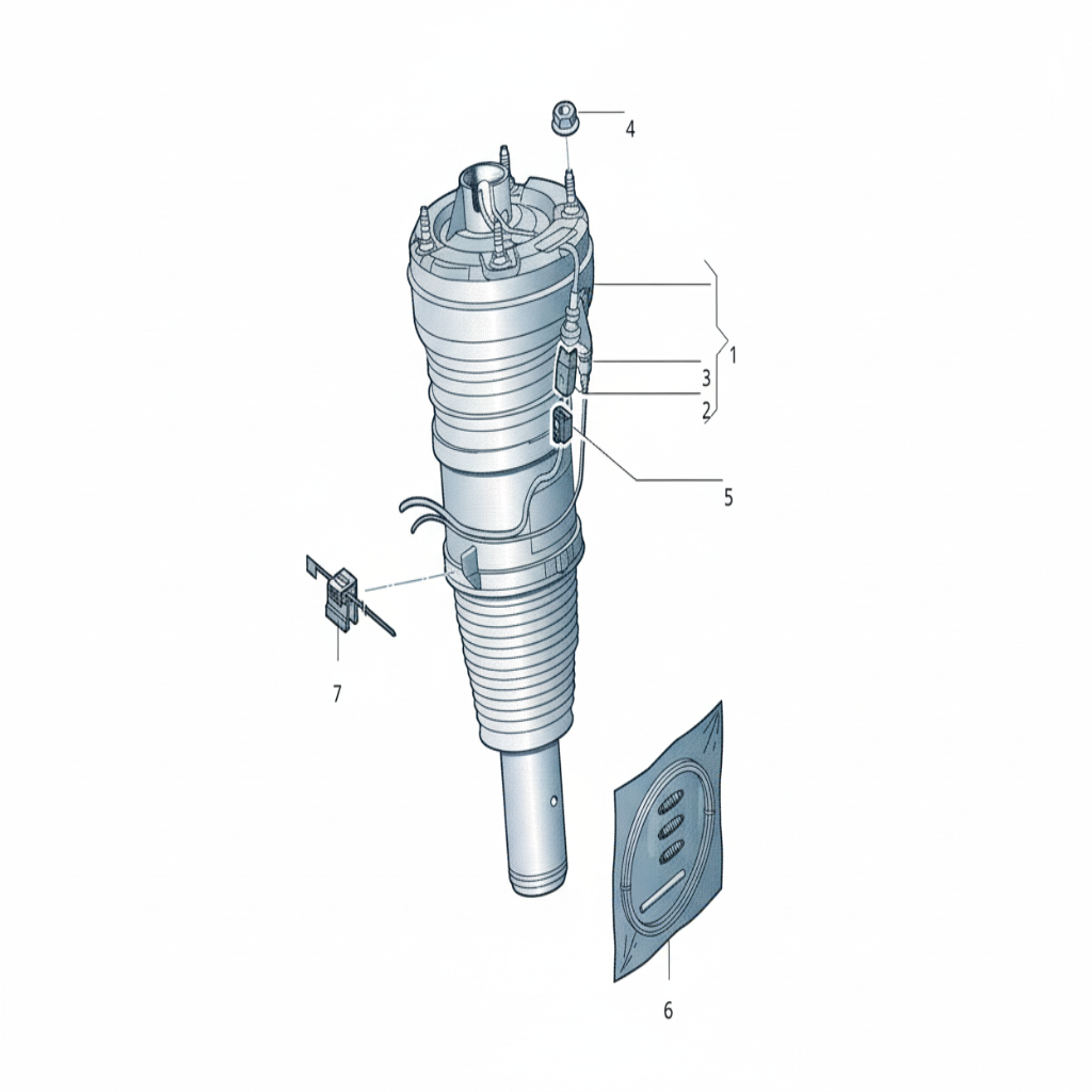 Front Air Suspension Shock Absorber 4H0616039AF 4H0616039AA 4H0616039AC 4H0616039AE  4H0616039AP Compatible With AUDI A6 4G & A8 D4 (4H2, 4H8, 4HC, 4HL) | A8 / S8 | A8L