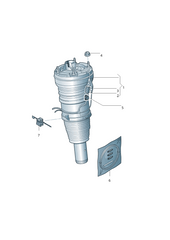 Front Air Suspension Shock Absorber 4H0616039AF 4H0616039AA 4H0616039AC 4H0616039AE  Compatible With AUDI A6 4G & A8 D4 (4H2, 4H8, 4HC, 4HL) | A8 / S8 | A8L