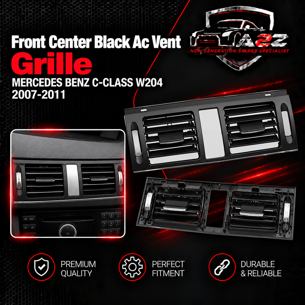 Front Center Black Ac Vent Grille 2048300354-9116 Compatible With MERCEDES BENZ C-CLASS W204 2007-2011