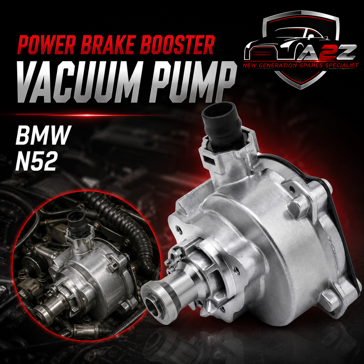 Power Brake Booster Vacuum Pump 11667558344 Compatible With BMW N52