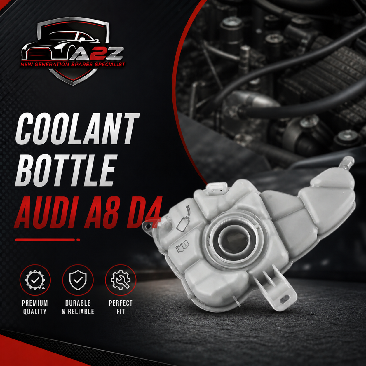 Coolant Bottle 4H0121403M 4H0121403G COMPATIBLE WITH  AUDI A8 D4 Tag-B-68