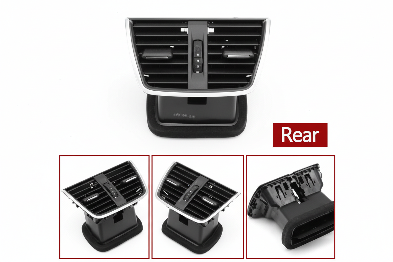 Black Ac Vent Grille Assembly Center 5E0820951  Right 5E0820951  Left 3VD819701  Rear 5ED819203 Left 5E0819701-A  Right 5E0819702-A Compatible With Skoda Octavia (New Model)