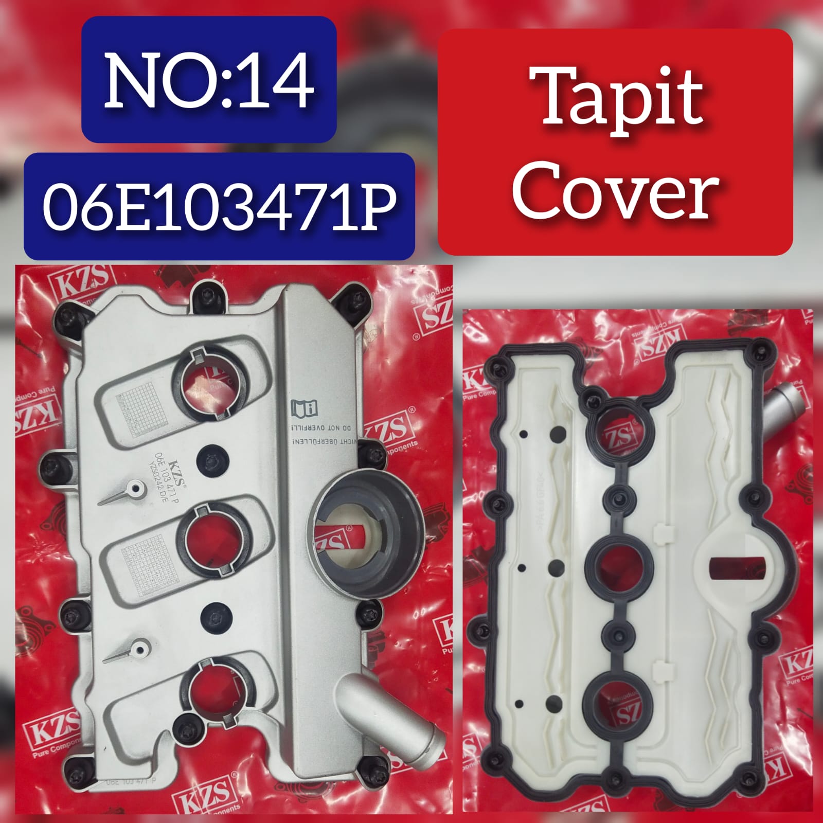 Tappet Cover (Cylinder Head Valve Cover) 06E103471P For AUDI A4 A5 A6 Q7 Tag-T-14