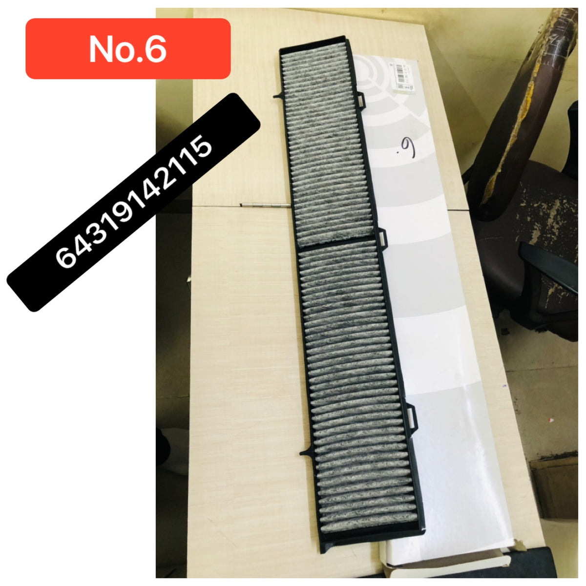 Cabin Air Filter 64319142115 & E1959LI & LA248 Compatible With BMW 3 (E90) & 3 Convertible (E93) & X1 (E84) Tag No.6