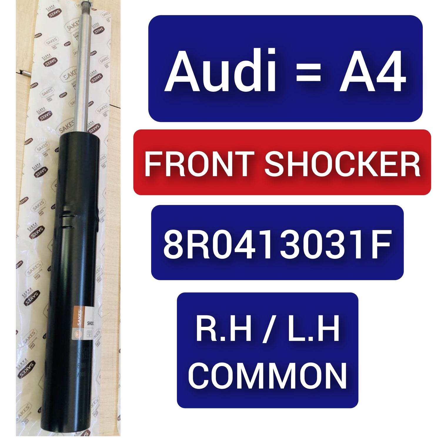 Front (Left & Right Same) Shock Absorber 8WD413031F Compatible With AUDI A4 B9 (8W2, 8WC) | A4 / S4 (1PCS)