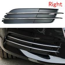 Fog Lamp Cover Compatible With AUDI A6 C7 2012-2015 Fog Lamp Cover Left 4GD807681 & Right 4GD807682 Tag-FC-31