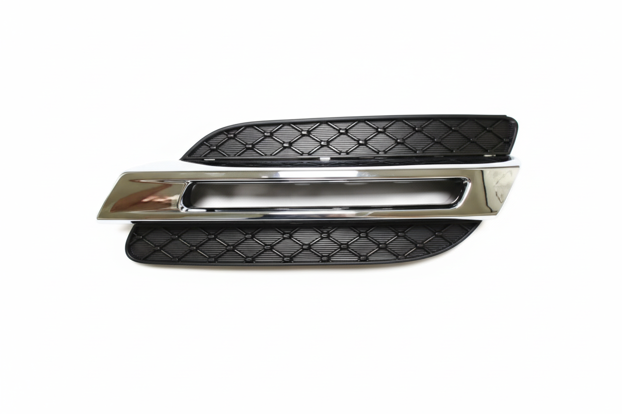 Fog Lamp Cover Right 1668842222 & Left 1668842122 & Fog Lamp Chrome Left 1668850774 A1668842122 & Right 1668850874 Compatible With MERCEDES-BENZ ML W166 2012-2015 Tag-FC-222