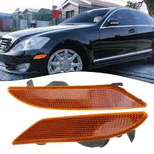 Front Bumper Side Marker Light Lamp Left 2218200121 & Right 2218200221 Compatible with Mercedes Benz S-CLASS W221 2007-2009 Tag-FBL-12