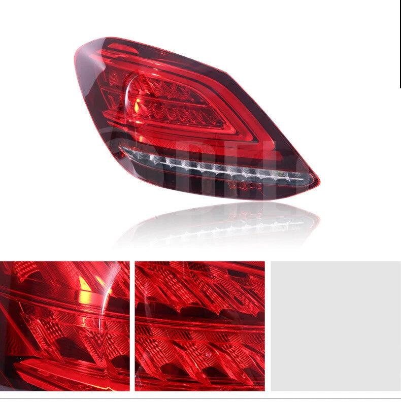 Upgrade Complete Tail Light Assy Set (Upgrade Normal To LED Upgrade) Plug And Play No Need To Change Bumper Compatible With Mercedes Benz W205 (2015-18) Tag No.7