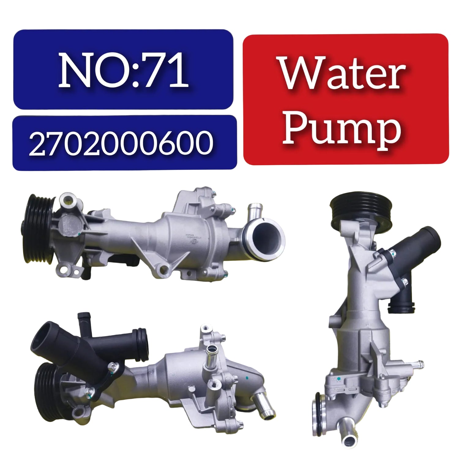 Water Pump 2702000600 A2702000600 Compatible With MERCEDES-BENZ A-CLASS (W176) & B-CLASS Sports Tourer (W246, W242) & GLA-CLASS (X156) Tag-W-71