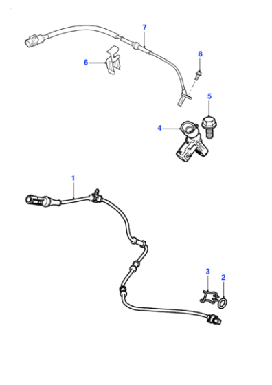 Front Left/Right ABS Wheel Speed Sensor C2D47189 C2D3410 Compatible With JAGUAR XF I X250 & XJ X351
