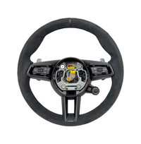 Alcantara Steering Wheel (Black Center Marker) Compatible With Porsche All Models