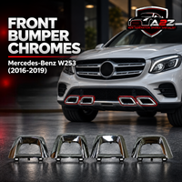Front Bumper Chromes Front Left 2538855900, Middle Left 2538856100, Middle Right 2538856200, & Front Right 2538856000 Compatible With Mercedes-Benz GLC-CLASS W253 (2016-2019) Tag No.268