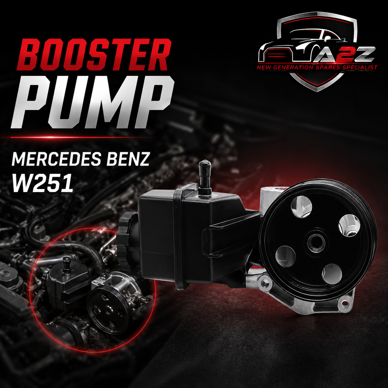 Booster Pump 0064666401 Compatible With Mercedes Benz W251