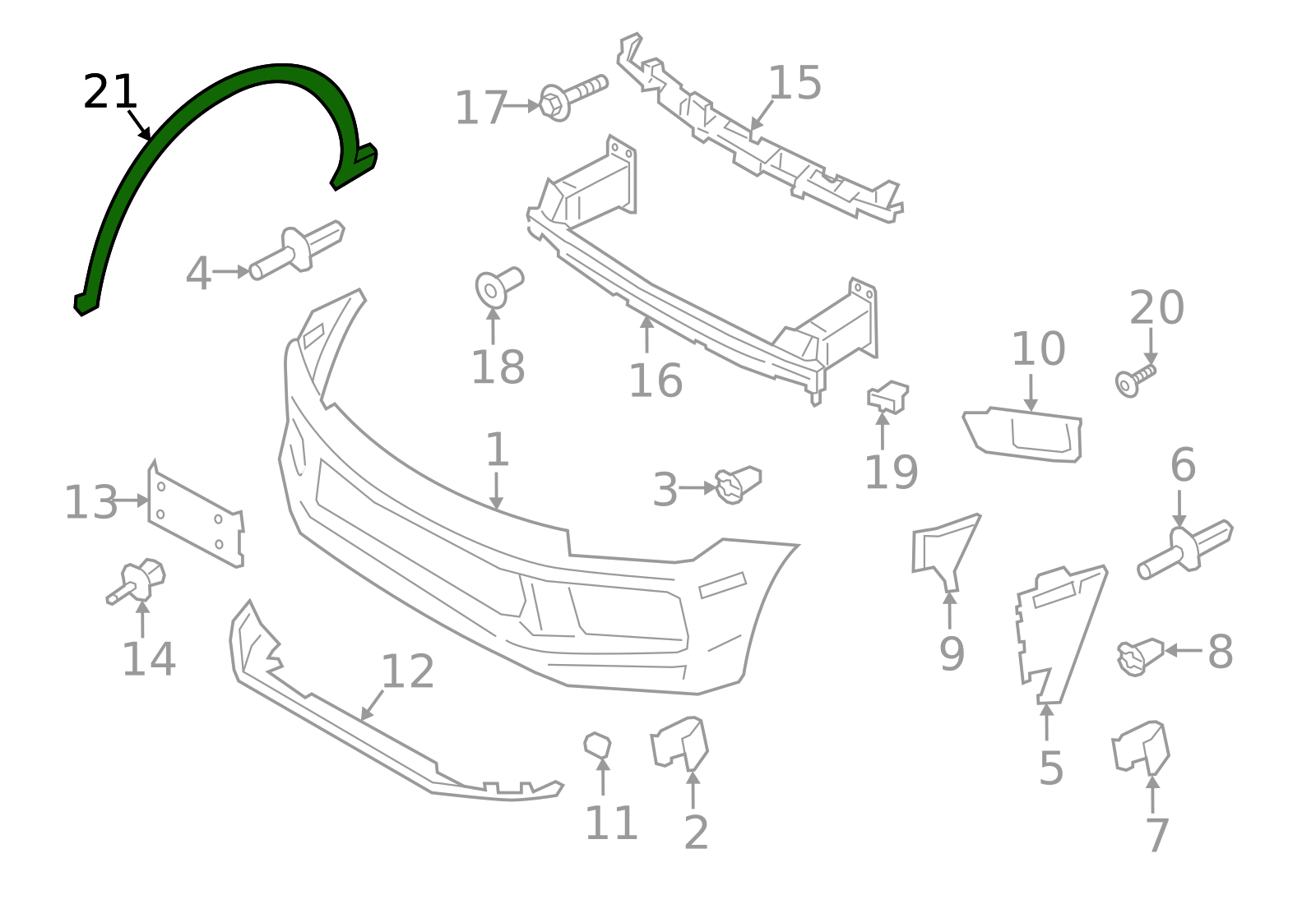 Rear Right Wheel Arch (EYEBROW) 9Y0854732OK1 Compatible With Porsche Cayenne 2020