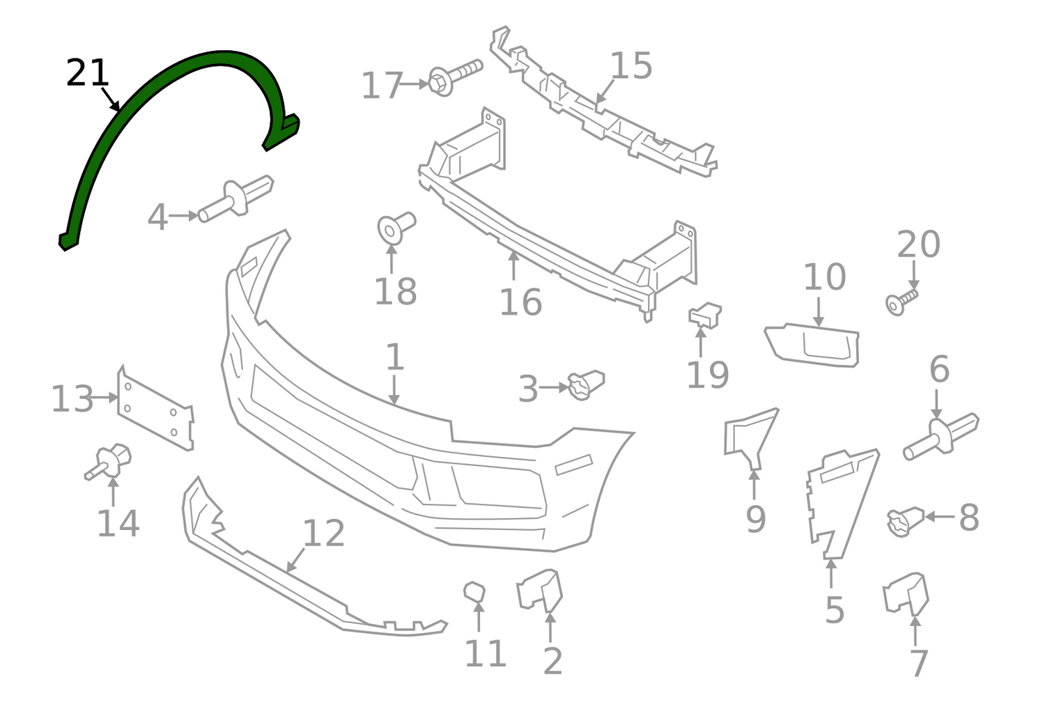 Rear Right Wheel Arch (EYEBROW) 9Y0854732OK1 Compatible With Porsche Cayenne 2020