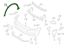 Rear Right Wheel Arch (EYEBROW) 9Y0854732OK1 Compatible With Porsche Cayenne 2020