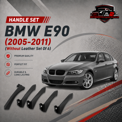 Inner Door Handle Assembly (Without Leather Set Of 6) Compatible With BMW  3 Series E90