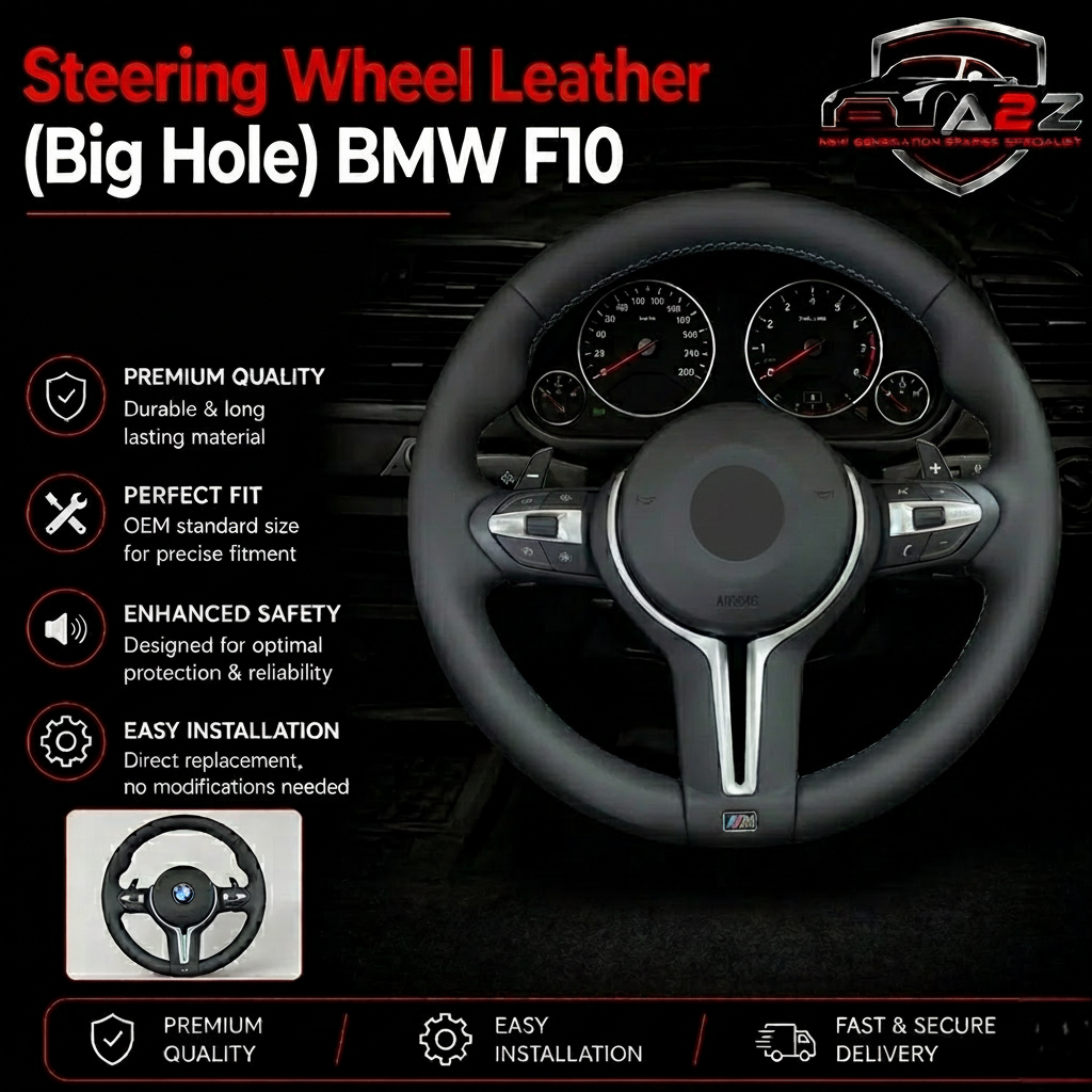 Steering Wheel Leather (Big Hole) Compatible With BMW F10