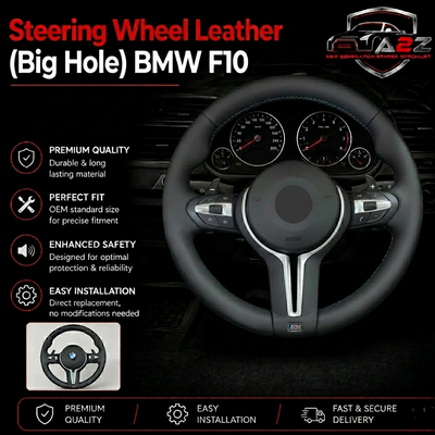 Steering Wheel Leather (Big Hole) Compatible With BMW F10