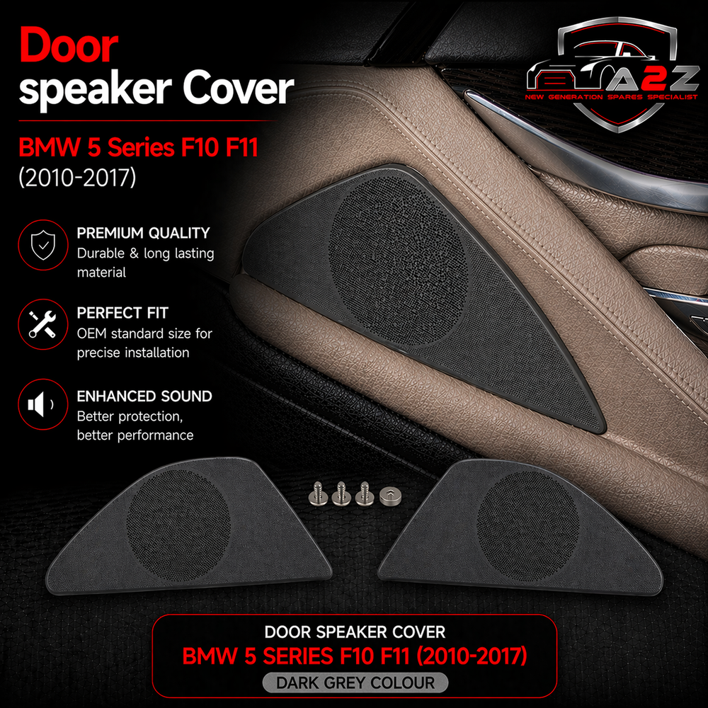 Rear Left Door Speaker Cover Gray 51427226467 Compatible With BMW 5 Series F10 F11