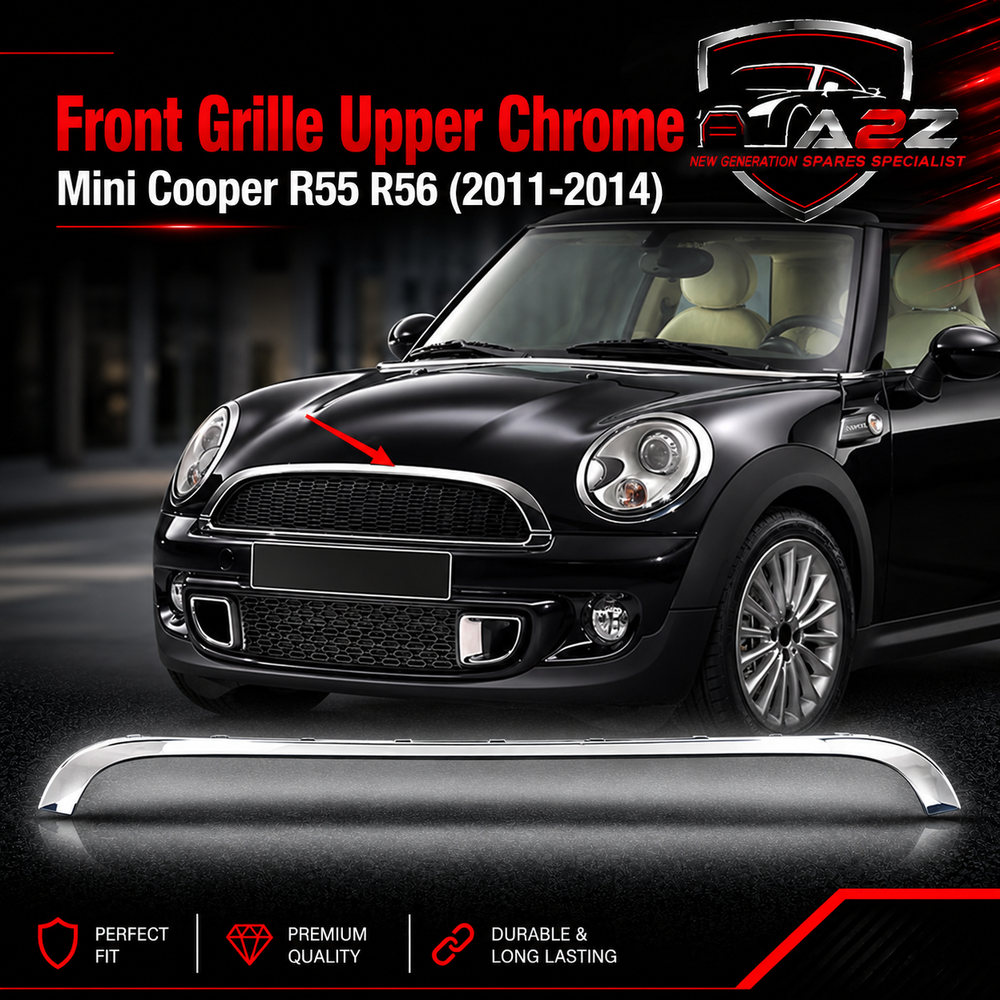 Front Grille Upper Chrome 51130417135 Compatible With Mini Cooper S (R55/R56) (2011-2014) Tag No.88