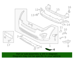 Front Bumper Spoiler Right LR061248 & Left LR061249 Compatible With Land Rover Discovery Sport - L550 (2015-2019) Tag No.14
