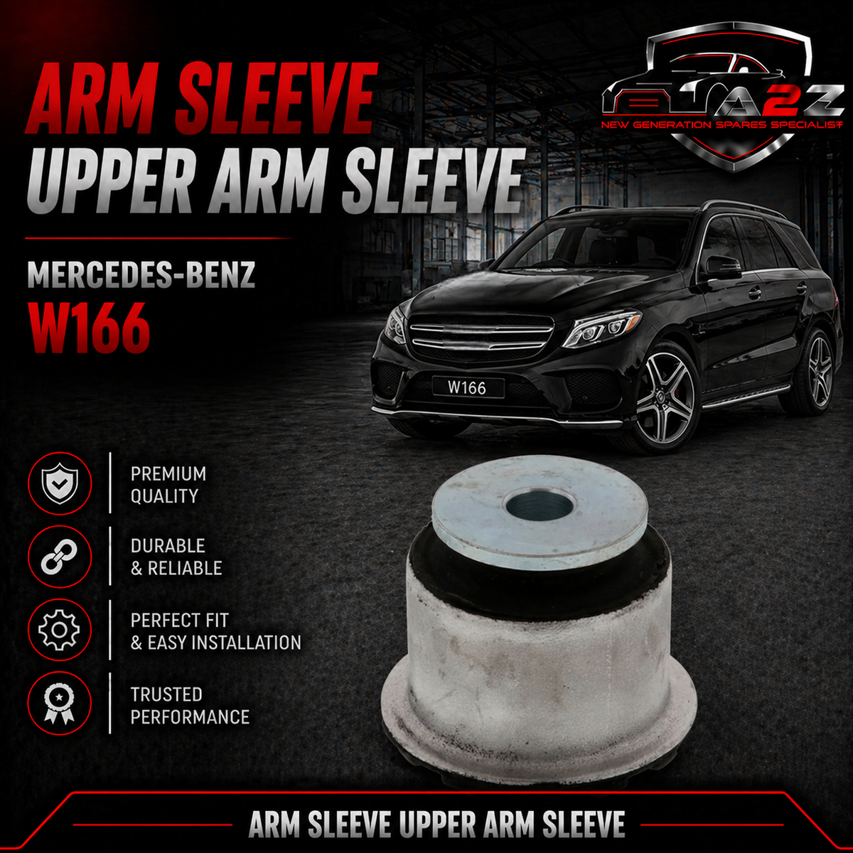 Arm sleeve Upper arm sleeve 1663330000 1663330714 2513330114 Compatible With Mercedes-Benz W166