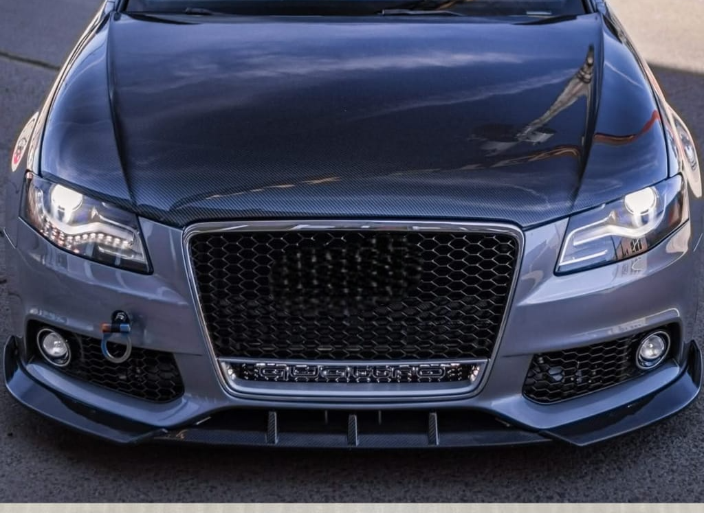 RS4 Quattro Silver Honeycomb Show Grill Compatible With Audi A4 B8(2009-12) Tag No.4