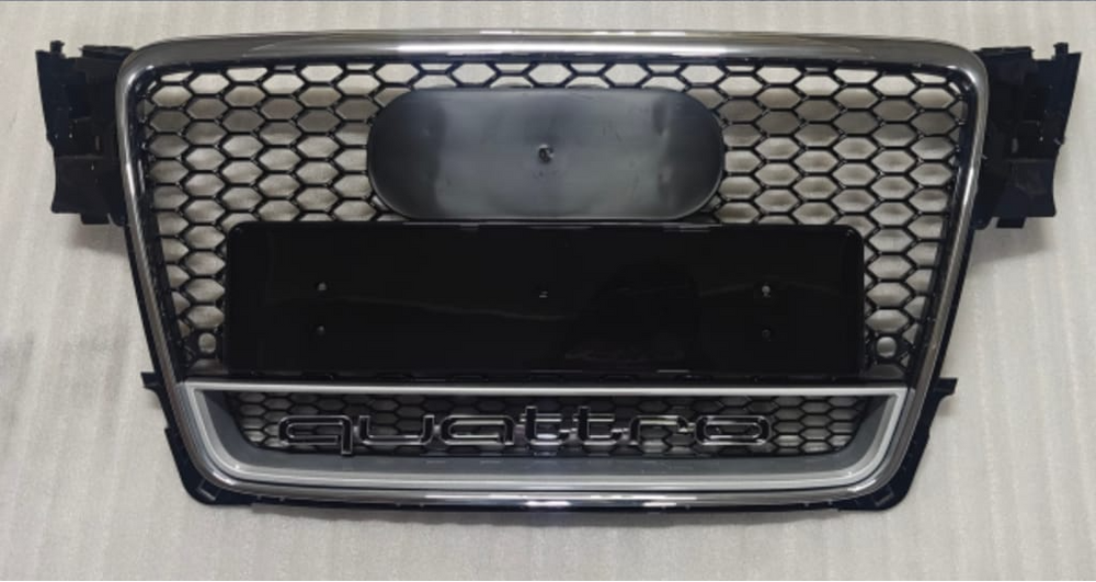 RS4 Quattro Silver Honeycomb Show Grill Compatible With Audi A4 B8(2009-12) Tag No.4