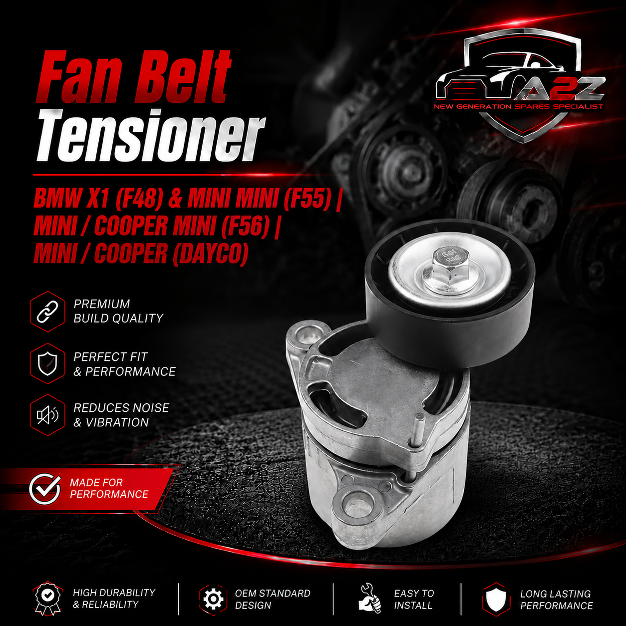 Fan Belt Tensioner APV3238 11288479475 11288600357 Compatible With BMW X1 (F48) & MINI MINI (F55) | MINI / COOPER MINI (F56) | MINI / COOPER (DAYCO)
