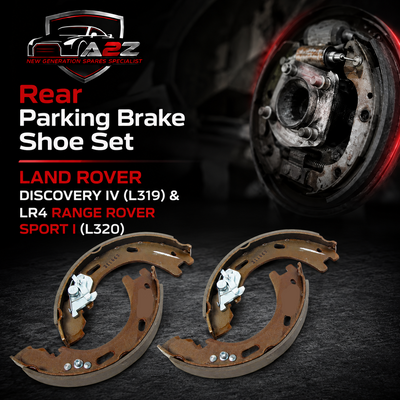 Rear Parking Brake Shoe Set LR031947 Compatible With LAND ROVER DISCOVERY IV (L319) & | LR4 RANGE ROVER SPORT I (L320)