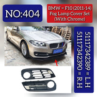 Fog Lamp Cover Set (With Chrome) Left 51117342389 & Right 51117342390 Compatible With BMW F10 (2011-14) Tag No.404