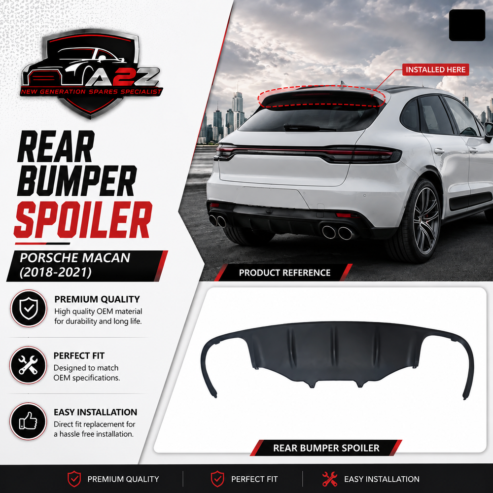 Rear Bumper Spoiler 95B807834 1EO Compatible With Porsche Macan (2018-2021) Tag NO.232