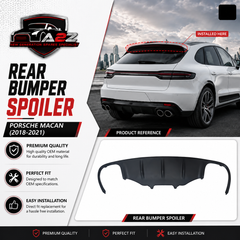 Rear Bumper Spoiler 95B807834 1EO Compatible With Porsche Macan (2018-2021) Tag NO.232