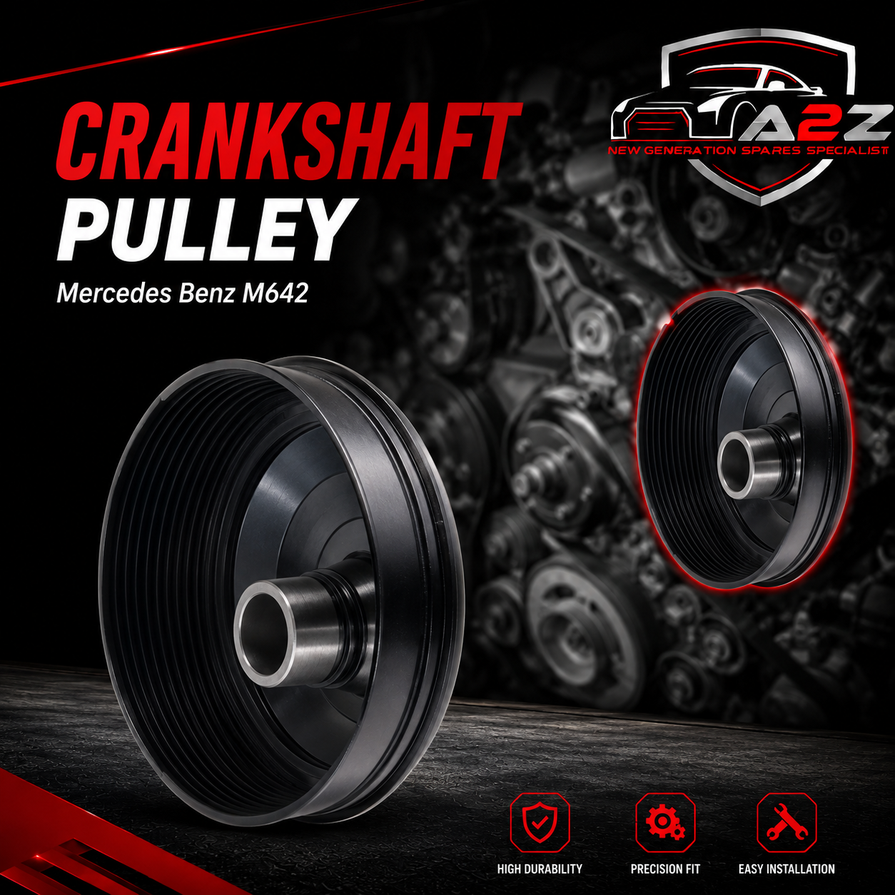 Crankshaft Pulley 6420300503 Compatible With Mercedes Benz M642