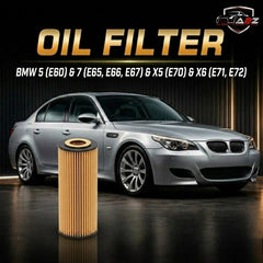 Oil Filter 11427788460 & E28H01 D26 & OX177/3D 11427788461 11427788454 11428513377 Compatible With BMW 5 (E60) & 7 (E65, E66, E67) & X5 (E70) & X6 (E71, E72)Tag : 92